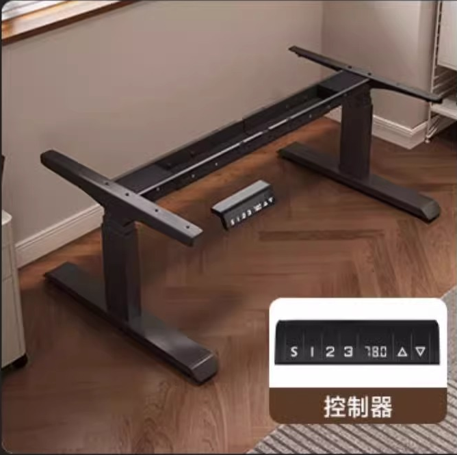 FCJ Low Profile Desk Frame — complete black model view; size not identified
